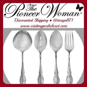 🦋 New Pioneer Woman Maize 4-Piece Serve Utensils Set